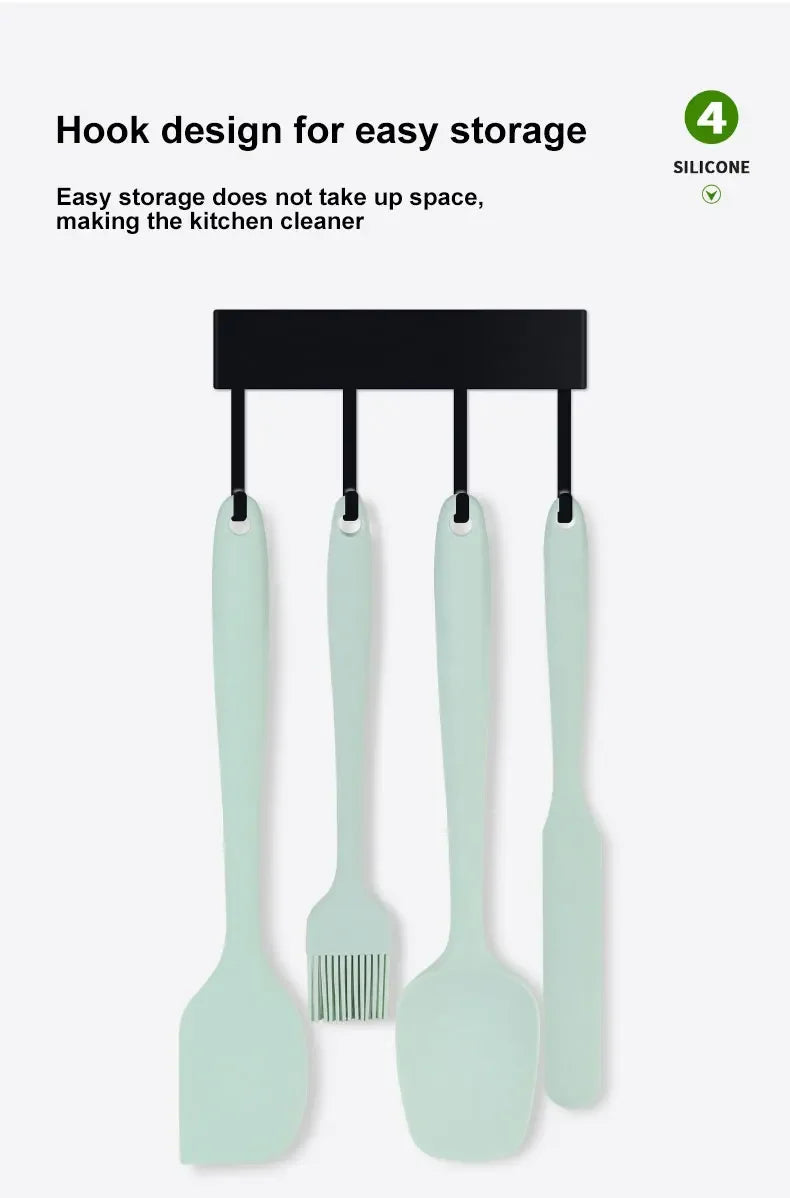 Heat Resistant Silicone Spatula Set for Baking - Smarsty
