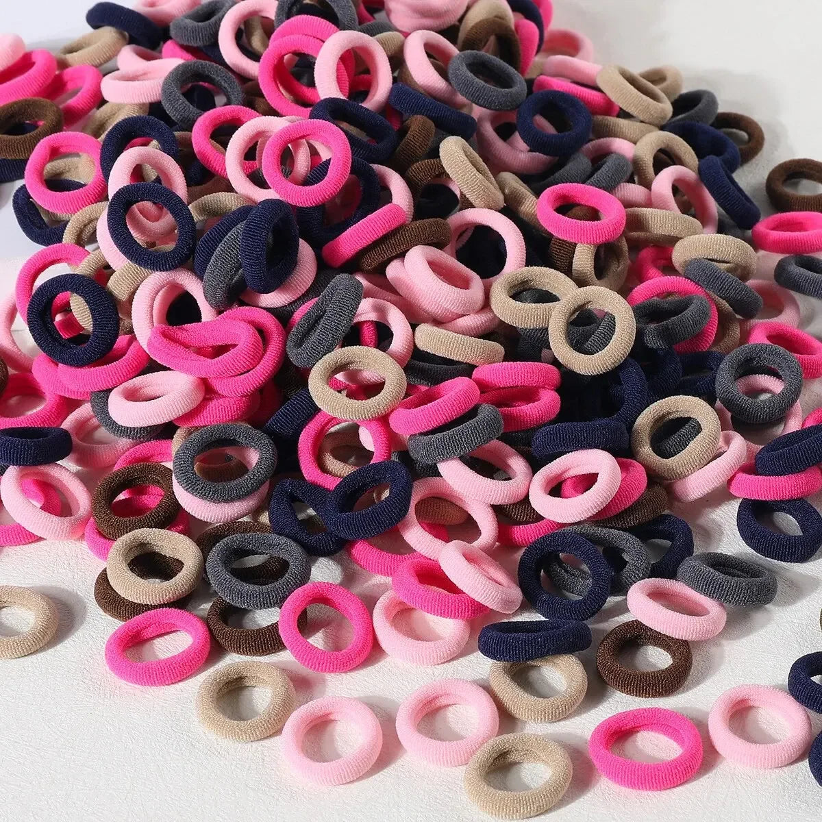 100 Pack Nylon Hair Ties Colorful Elastic Ponytail Bands - Smarsty