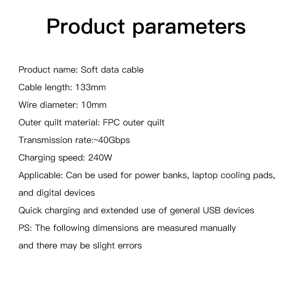 USB C to USB C Fast Charging Cable 240W 8K Data Transfer - Smarsty