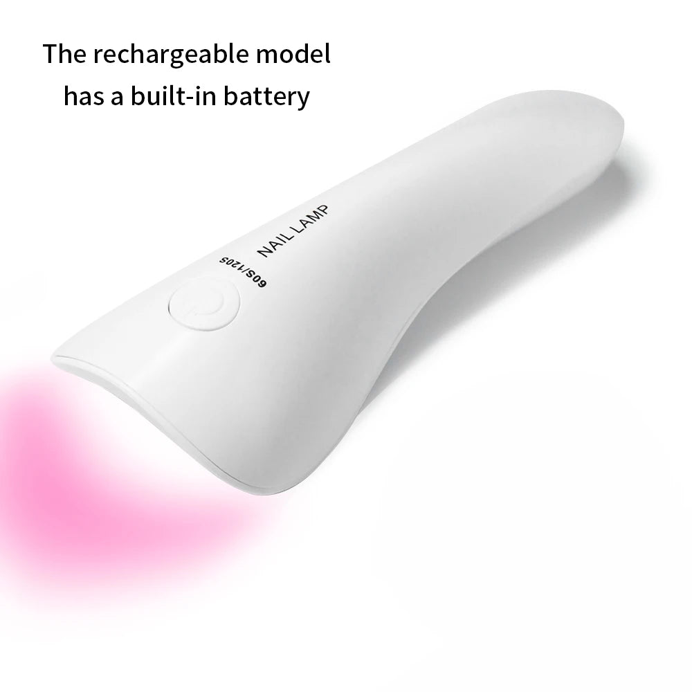 Handheld UV LED Nail Dryer Mini Rechargeable Lamp - Smarsty
