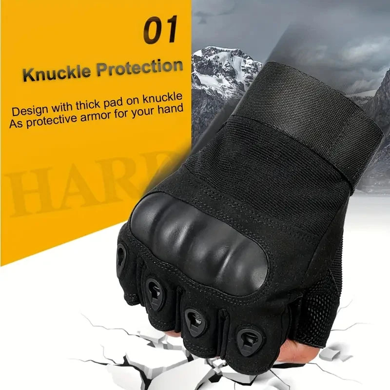 Tactical Fingerless Gloves for Men Outdoor Sports - Smarsty
