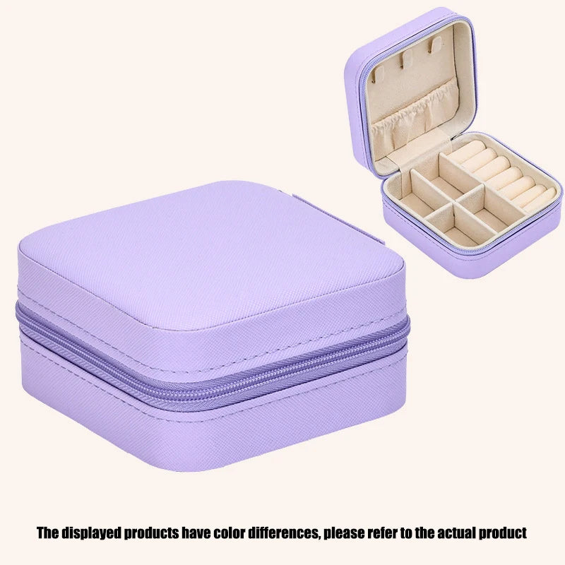 Leather Jewelry Case Travel Organizer with Compartments - Smarsty