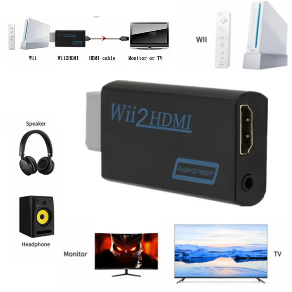 1080P Full HD Wii to HDMI Converter with Audio Output - Smarsty