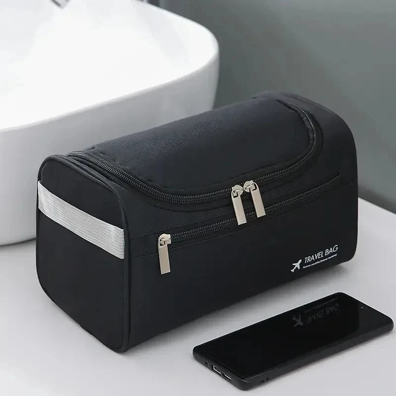 Leather Toiletry Bag for Men Women Dopp Kit Mens Hanging Toiletry Bag Travel Toiletry Bag for Traveling Large Cosmetic Bag for T - Smarsty
