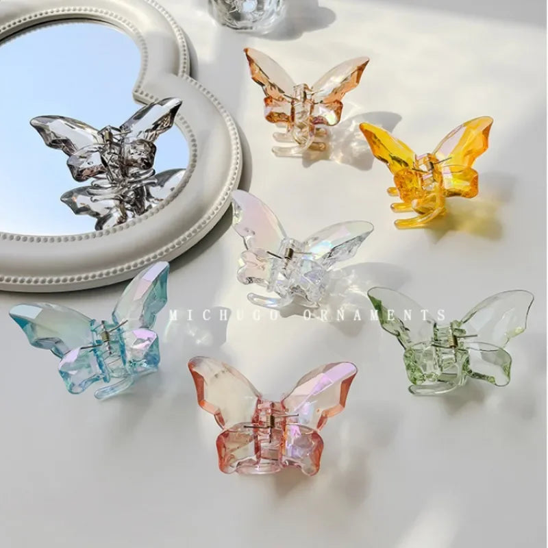 Cute Transparent Butterfly Hair Claw Clips Non Slip - Smarsty