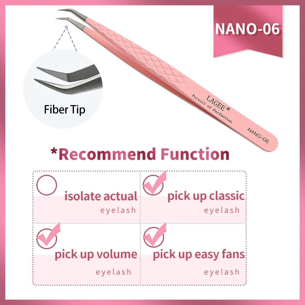 LAGEE Precision Lash Extension Tweezer with Nano Technology - Smarsty