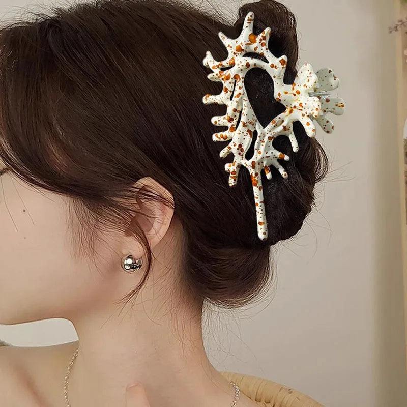 Colorful Conch Shell Hair Claw Clip For Summer Beach - Smarsty