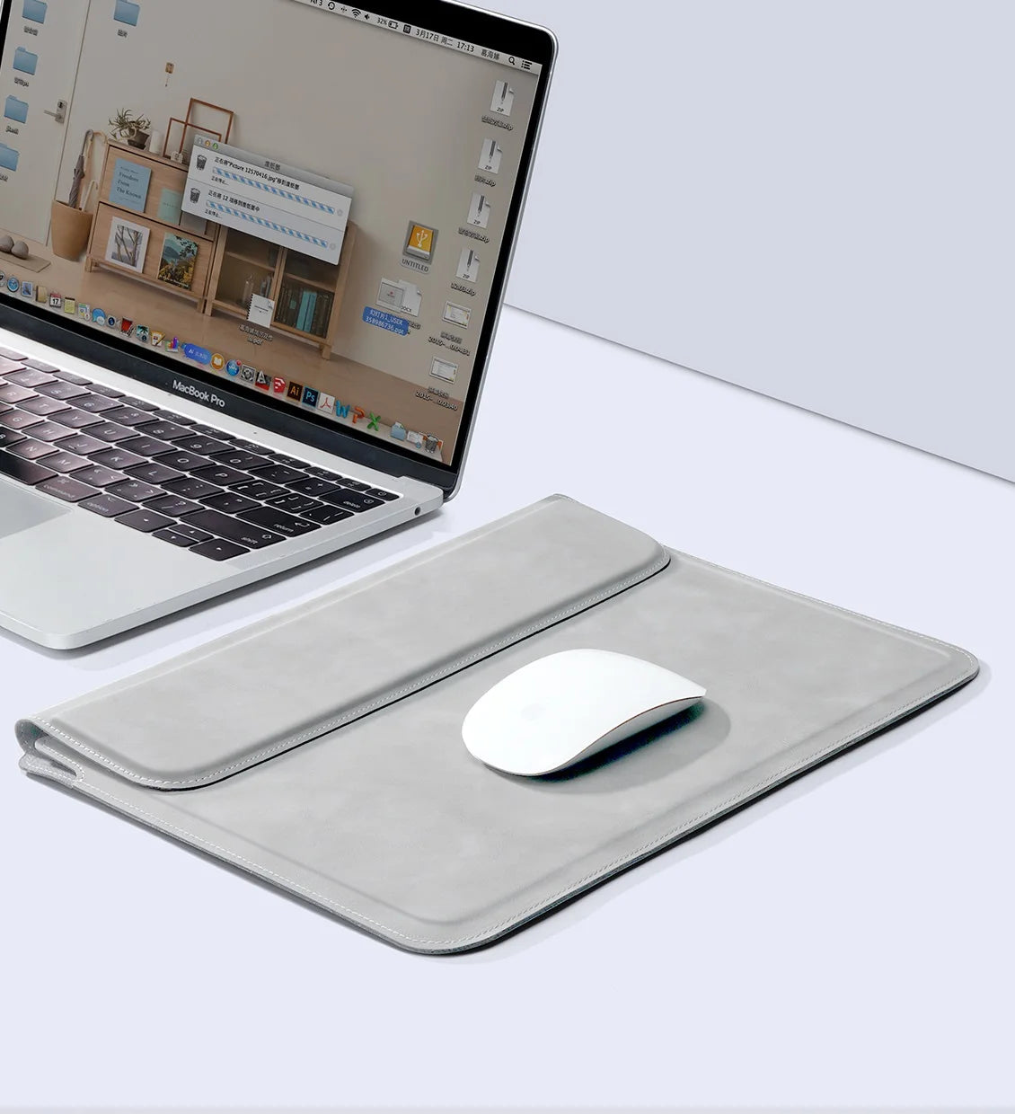 PU Laptop Sleeve 13 To 15 Inch No Zipper CaseGuard