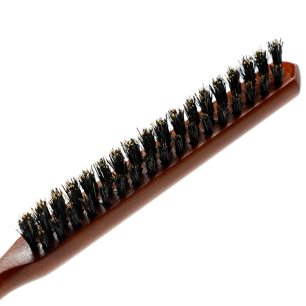 Natural Boar Bristle Hair Brush With Wood Handle - Smarsty