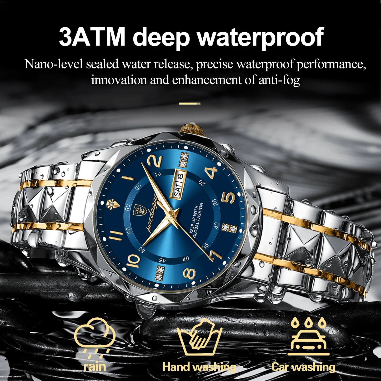 Luxury Waterproof Quartz Watch for Men with Luminous Dial - Smarsty