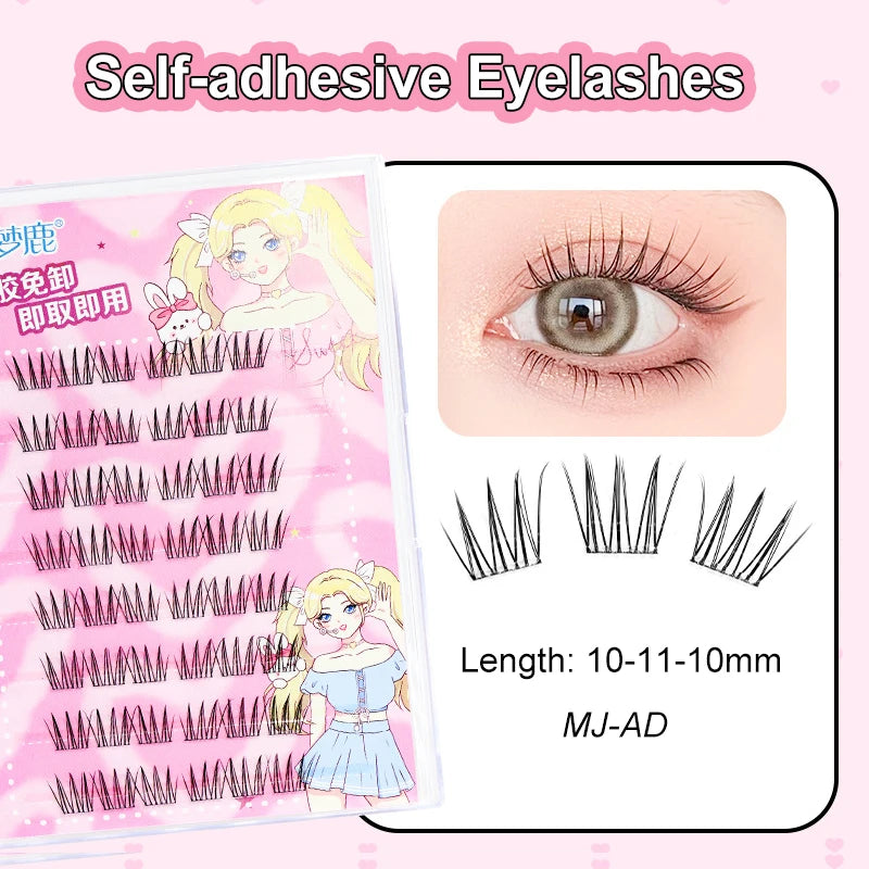 Self Adhesive Cluster Lashes for Effortless Application - Smarsty