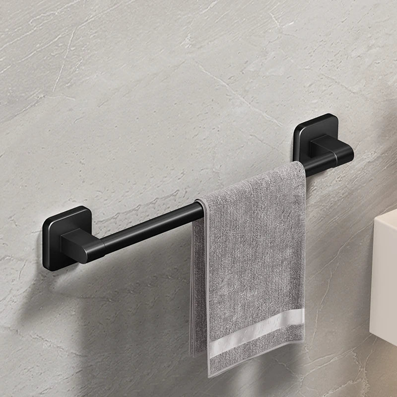 White Self-Adhesive Bathroom Towel Holder Easy Installation - Smarsty