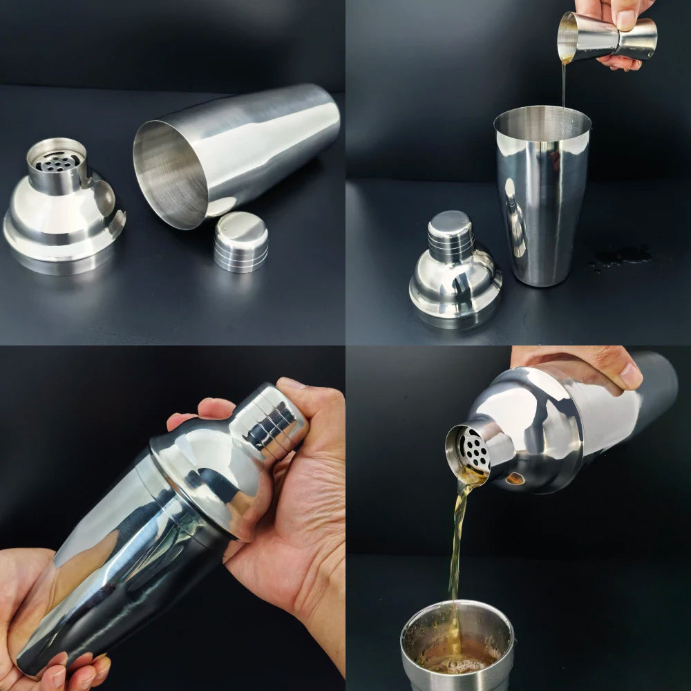 Boston Cocktail Shaker Bar Tool Set with Holder - Smarsty