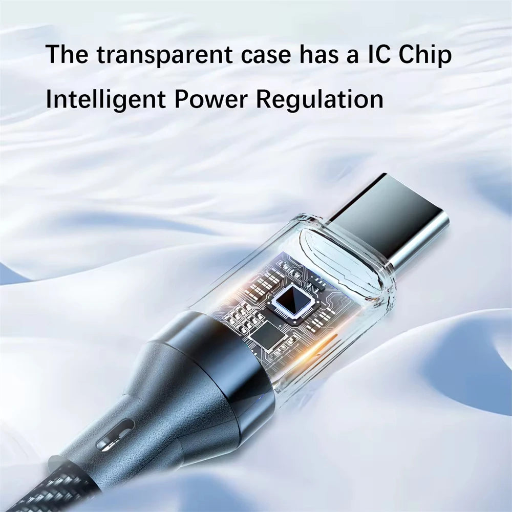 NNBILI 120W USB C and USB A charging cables with LED display screen, USB C=C-C,USB A=A-C,Xiaomi iPhone、 Samsung not compatible - Smarsty