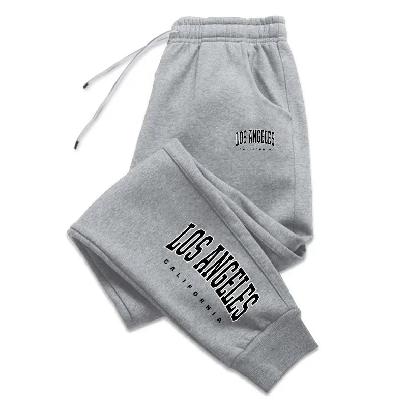 Los Angeles Womens Mens Sweatpants Elastic waist Casual Outdoors Jogging Pants High Quality Fashion Versatile Sport Trousers - Smarsty