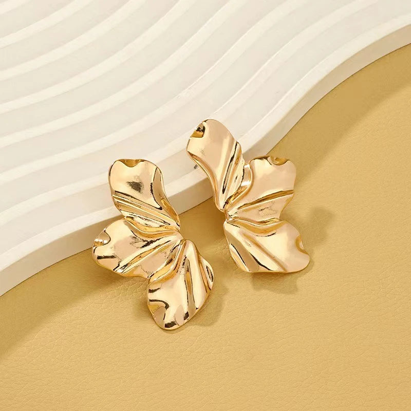 Gold Irregular Dangle Earrings for Women with Unique Style - Smarsty