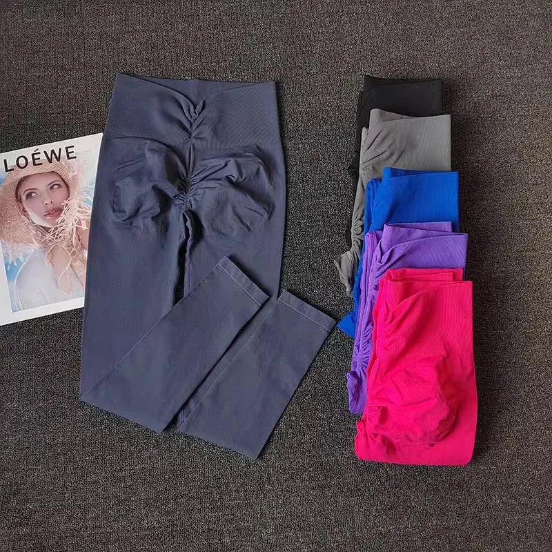 High-end Yoga Pants Women Fitness Leggings High elastic Sports Pants Push UP Tights Running Leggings Breathable Gym Leggings - Smarsty