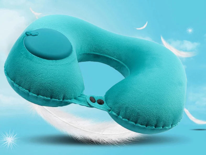 U Shape Inflatable Travel Pillow for Comfort and Support - Smarsty