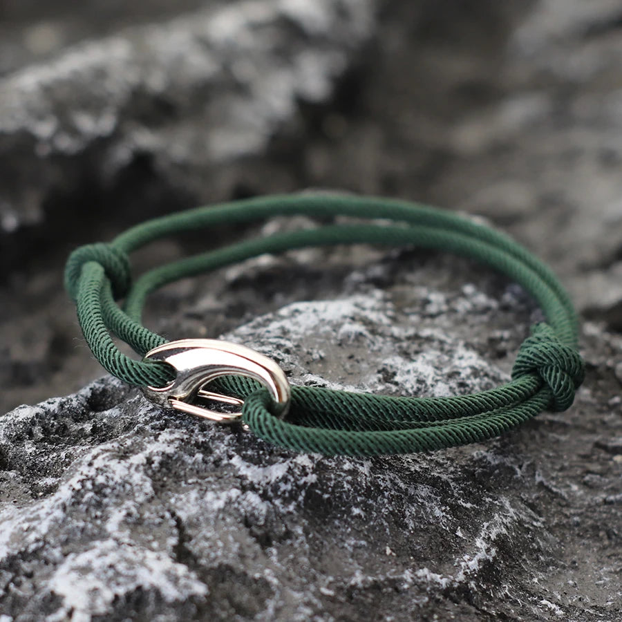 Men’s Adjustable Shark Bracelet Double Layer Rope Strand - Smarsty