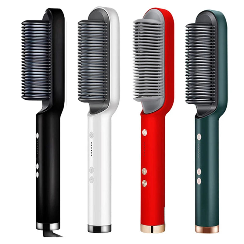 Multifunctional Ionic Hair Straightener and Curler Comb - Smarsty