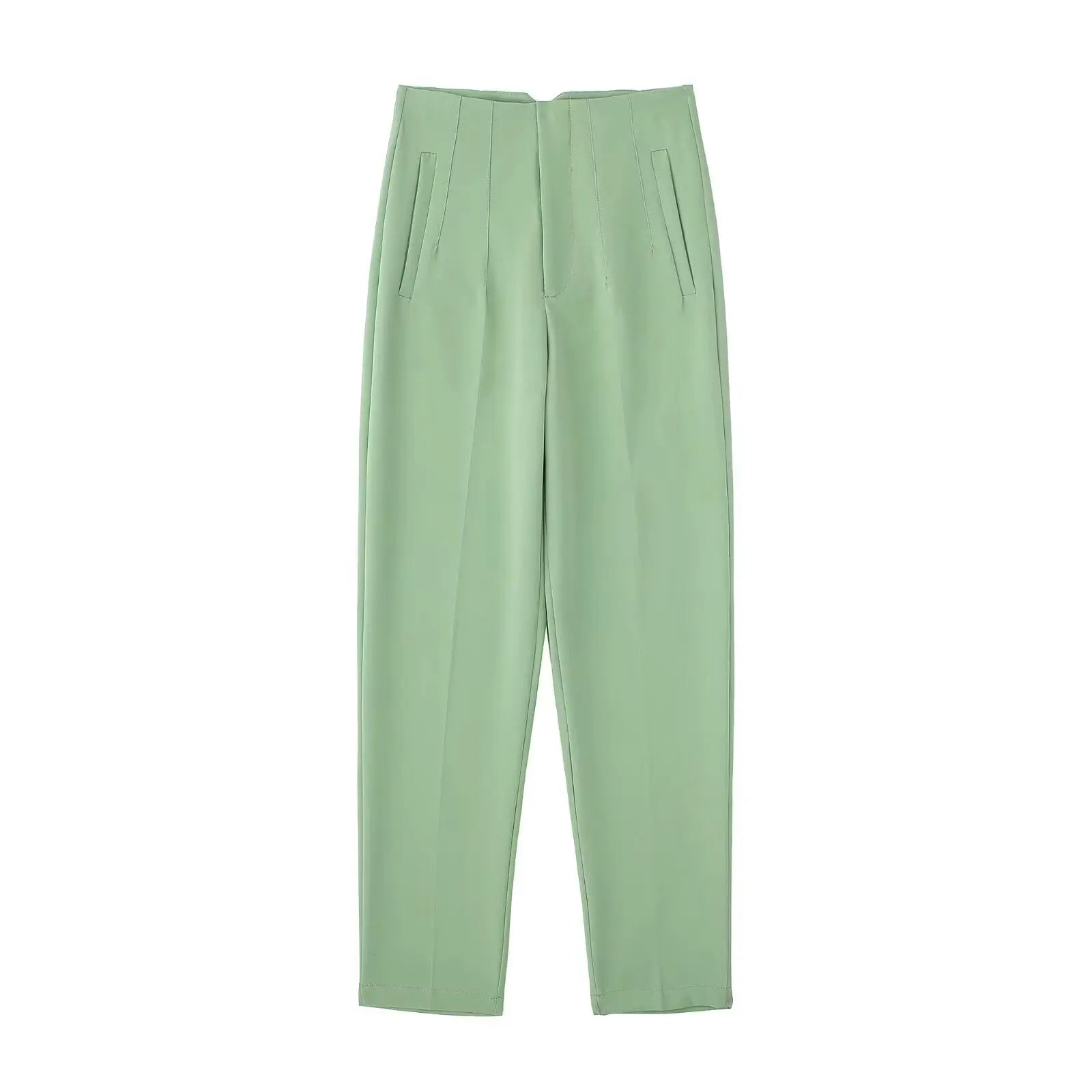 TRAFZA Women Elegant Solid Pencil Pants High Waist Pant For Women Casual Streetwear Woman Trousers Office Wear Chic Pant - Smarsty