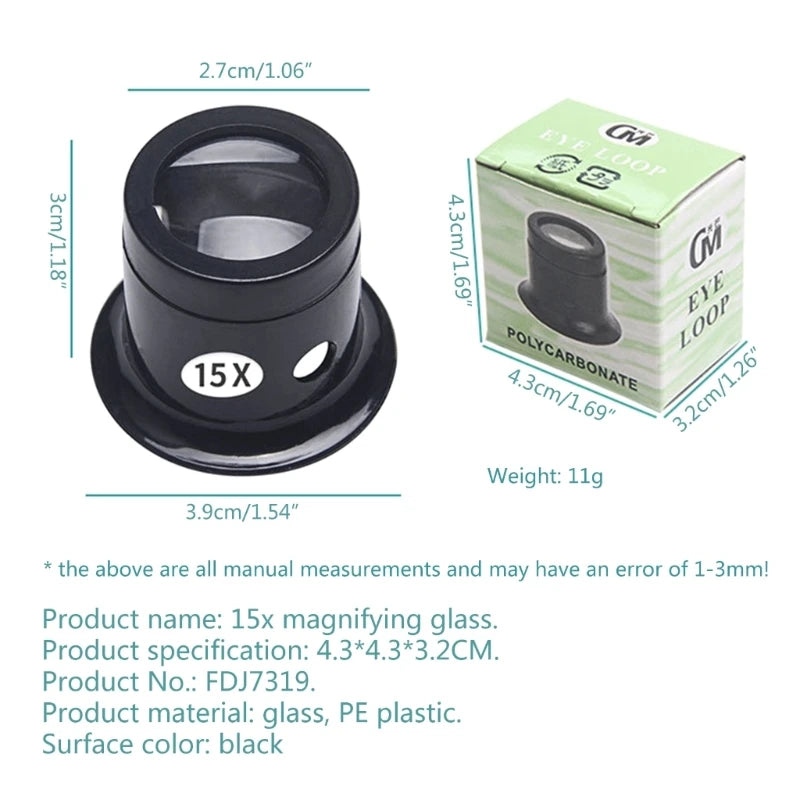 Jewelers Eye Loupe Magnifier Set for Precision Viewing - Smarsty