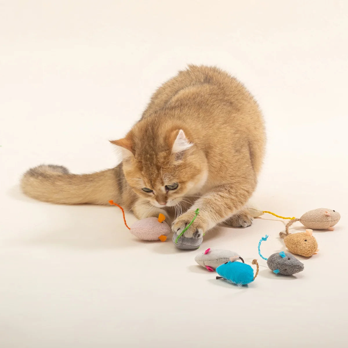 Funny Plush Cat Toy Soft Solid Interactive Mice Mouse Toys For Funny Kitten Pet Cats Playing Scratch Training Game Supplies