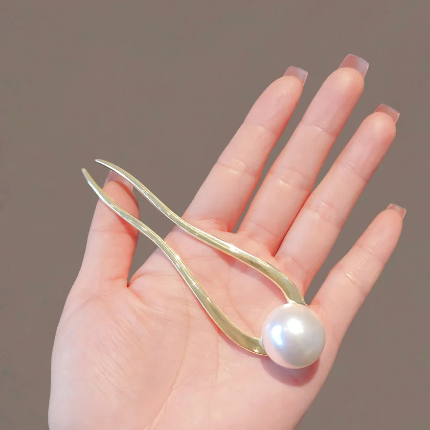 Korean Pearl Hairpins for Elegant Bun Styling - Smarsty