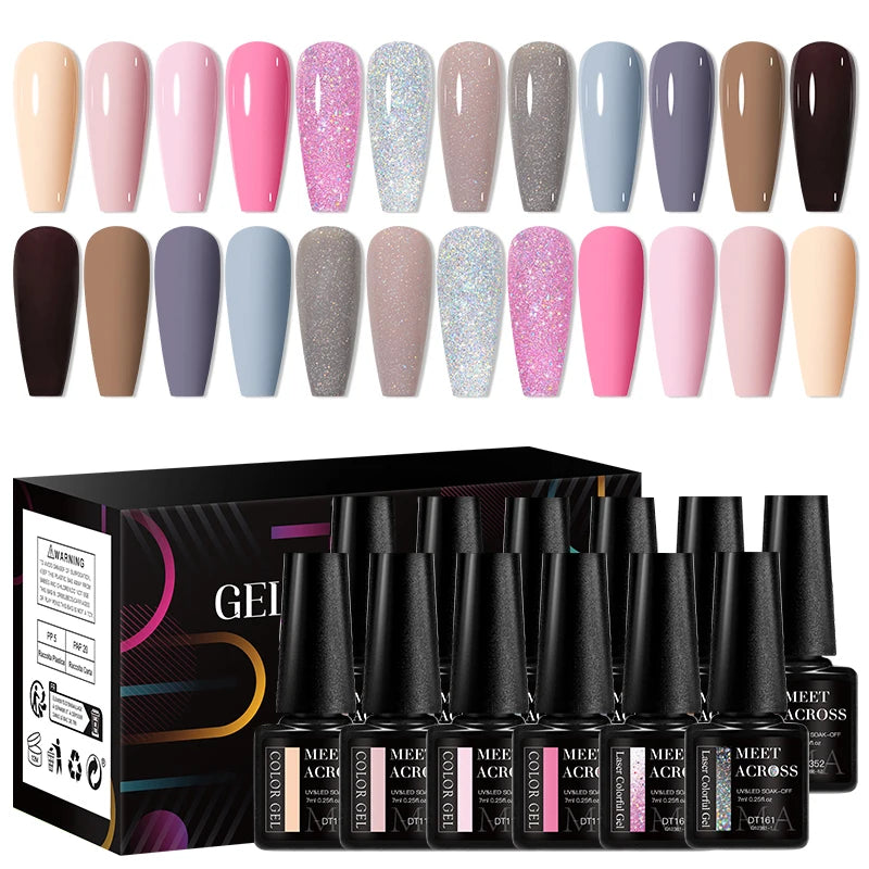 12Pcs Macaron Gel Nail Polish Set For Long Lasting Manicure - Smarsty