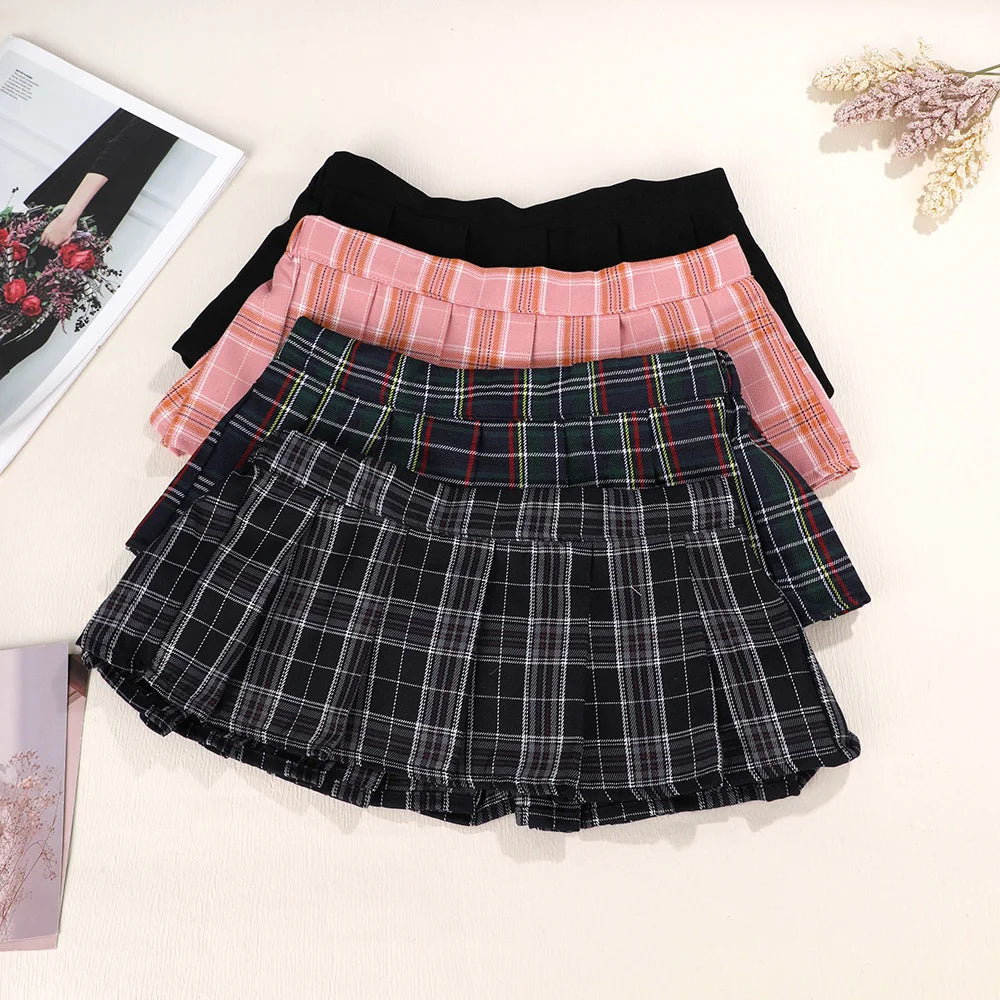 Ultrashort Jk Skirts Plaid Cosplay Costume Skirt Japanese Style Summer Schoolgirl Pleated Skirts Vintage Sexy Clubwear Skirt - Smarsty