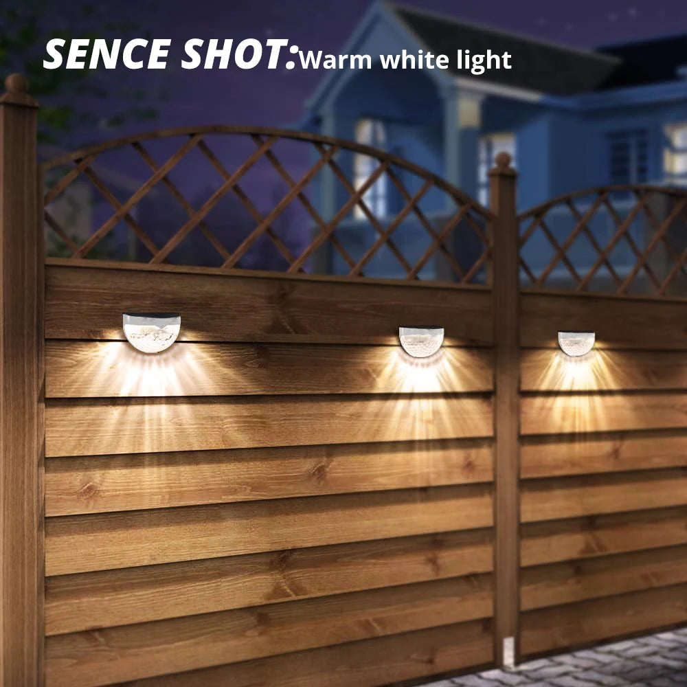 LED Solar Waterproof Fence Lights for Garden Pathway - Smarsty