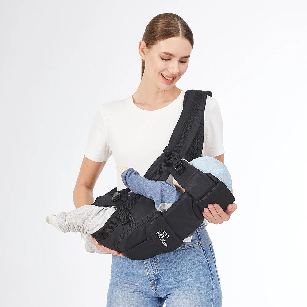 Baby Sling Carrier, 4-in-1 Ergonomic Baby Backpack Carrier, Easily Adjustable Baby Carrier Newborn to Toddler by Smarsty