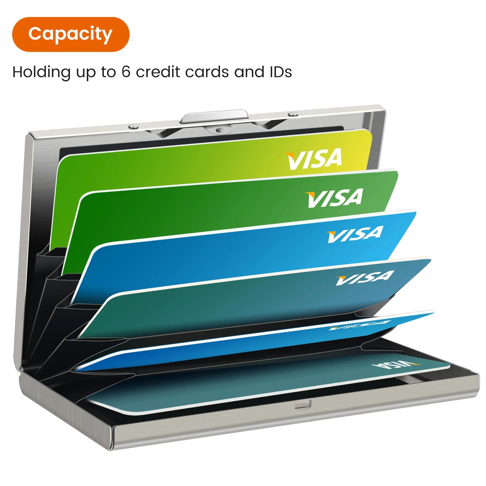 Card Holder Wallet Minimalist Slim Metal RFID Blocking Card Protector Pop Up Credit Card Wallets for Men