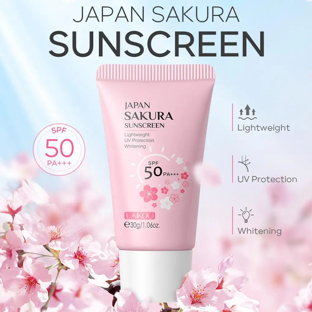 Sakura Sunscreen Cream SPF50 Moisturizing UV Protection - Smarsty