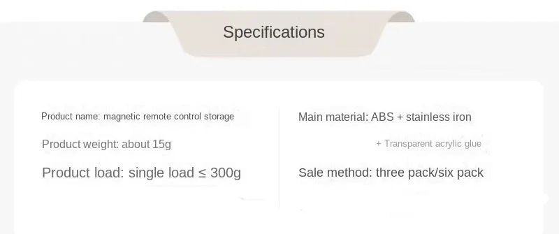 Magnetic Remote Control Holder Wall Mount Adhesive Remote Control Holder Strong Hold Tv Remote Holder for Home Office