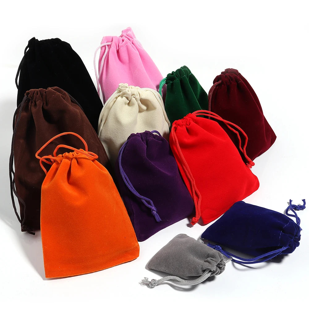 Color Velvet Drawstring Bags for Jewelry Storage - Smarsty