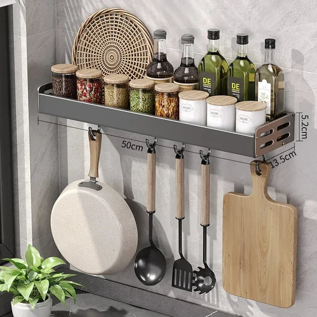 New Kitchen Storage Rack Seasoning Rack Wall-Mounted Condiment Multi-Functional Household kitchen organizer Storage Rack by Smarsty