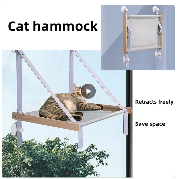 Cat Hammock Window Bed for Sunny Relaxation - Smarsty