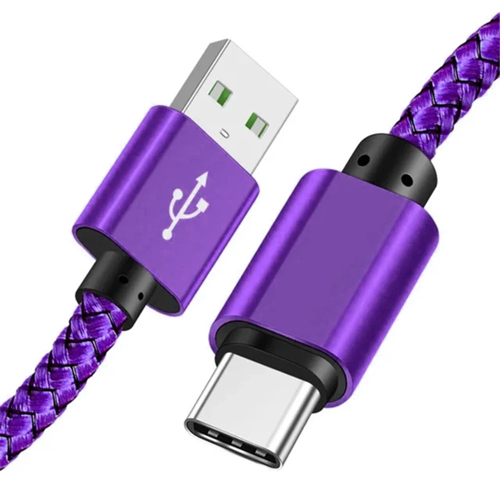 Nylon Fast Charging USB A to Type C Cable - Smarsty