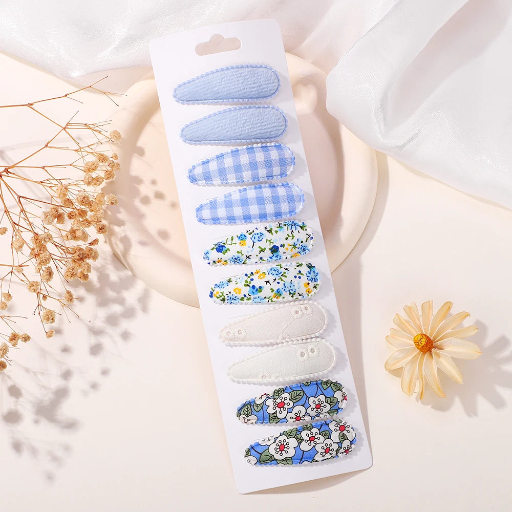 10 Pcs Cotton Alloy Hair Clips for Kids - Smarsty