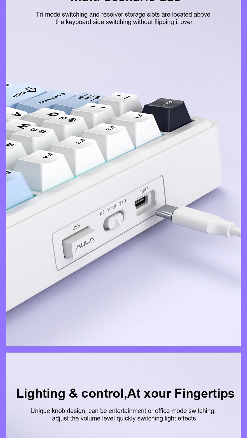 75 Percent Mechanical Keyboard RGB With TFT Screen