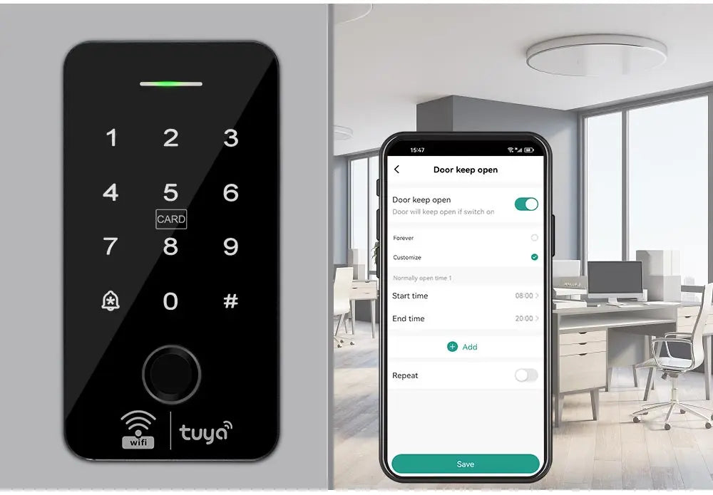 WiFi Tuya Fingerprint Access Controller Waterproof System - Smarsty