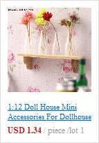 Miniature Dollhouse Furniture Set For Dolls House Mini Toy Kit Accessories TV Kitchen Home Fridge Kids Pretend Play Diy Figurine by Smarsty