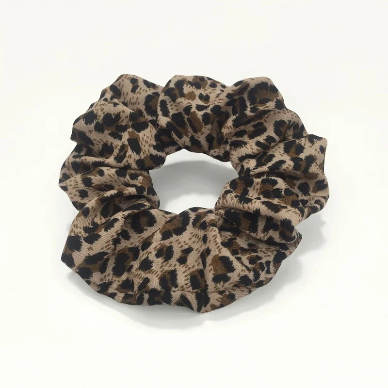 Leopard Print Scrunchie High Elastic Hair Tie Elegant - Smarsty
