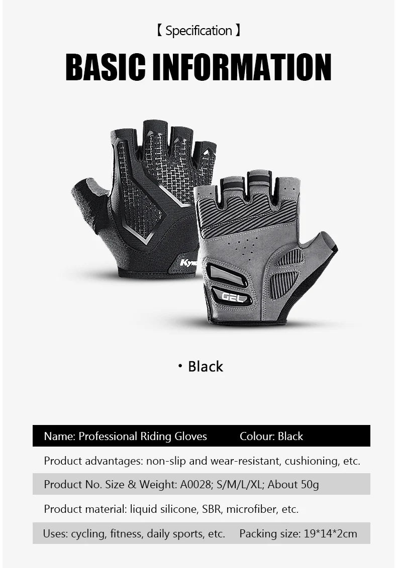 Breathable Half Finger Cycling Gloves Shock Absorption - Smarsty