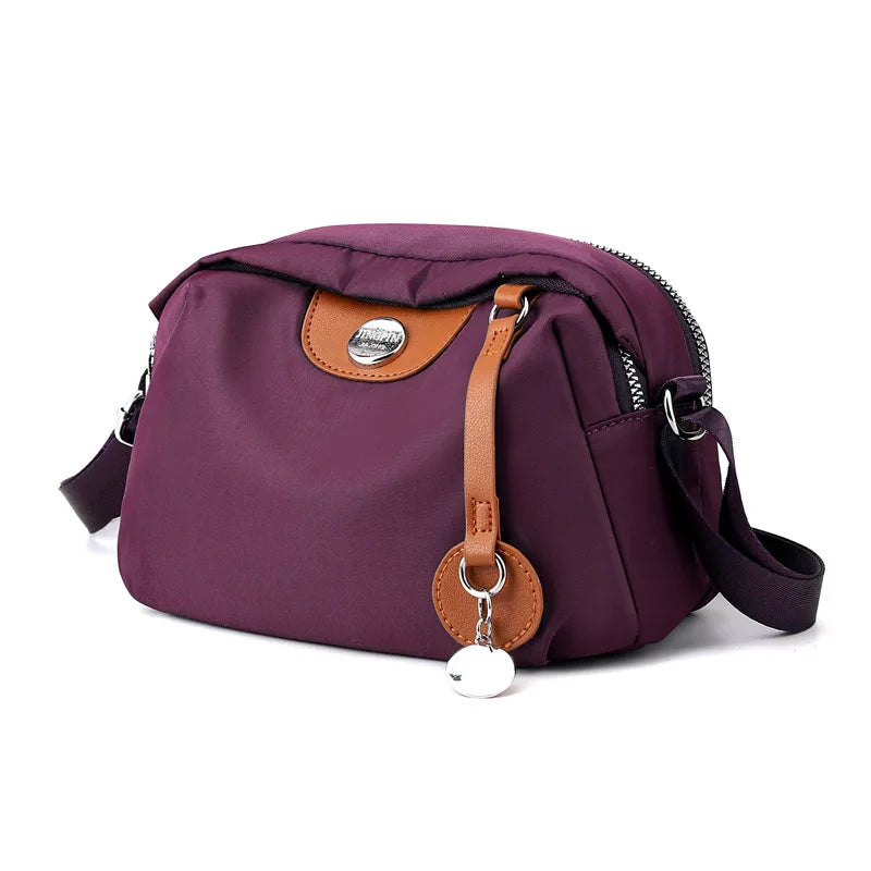 Waterproof Nylon Crossbody Bag For Women With Zipper - Smarsty