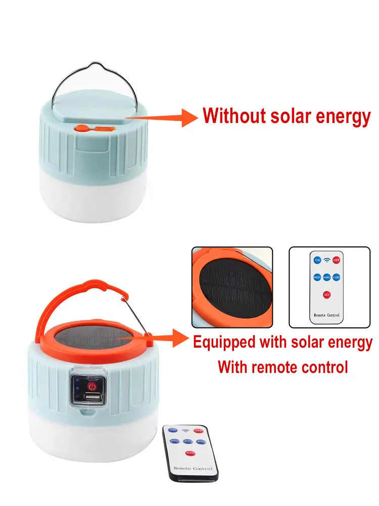 LED Camping Light Waterproof Rechargeable Tent Lamp Portable Lanterns Emergency Lights Market Lamp Energy Saving Bulb by Smarsty