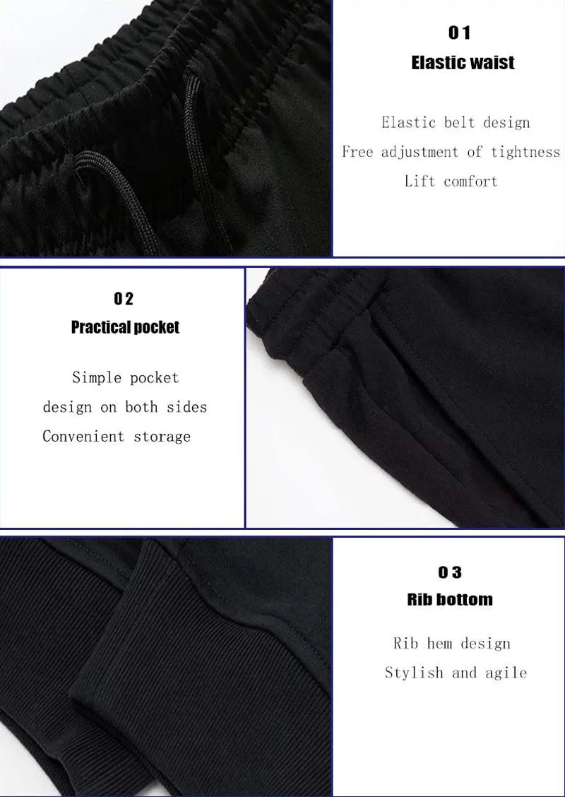 PUAIA Print Men's Pants Autumn/Winter New Sport Jogging Trousers Fitness Loose Fit Clothing Solid Color Outfit Streetwear Pants - Smarsty