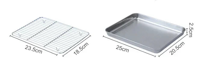 Stainless Steel Baking Pan with Rack for Grilling - Smarsty