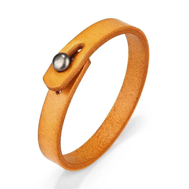 Vintage Genuine Leather Wrap Bracelet Durable Punk Wristband - Smarsty